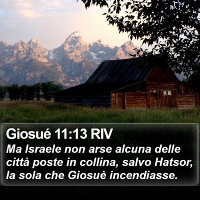 Giosué 11:13 RIV Bible Verse Image