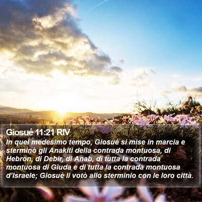 Giosué 11:21 RIV Bible Verse Image