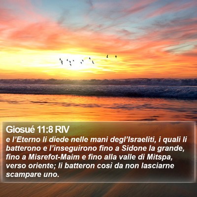 Giosué 11:8 RIV Bible Verse Image