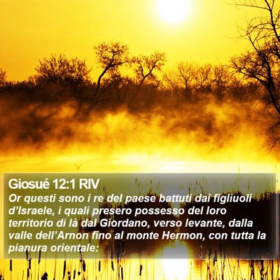 Giosué 12:1 RIV Bible Verse Image