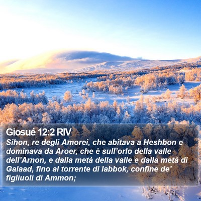 Giosué 12:2 RIV Bible Verse Image