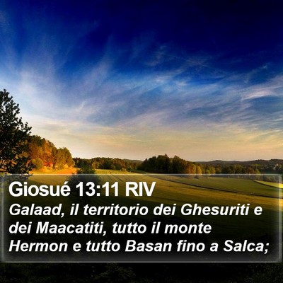 Giosué 13:11 RIV Bible Verse Image