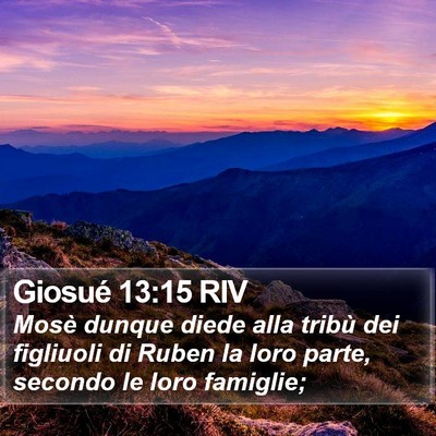 Giosué 13:15 RIV Bible Verse Image