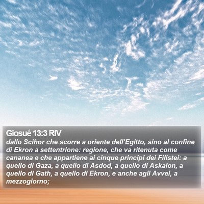 Giosué 13:3 RIV Bible Verse Image