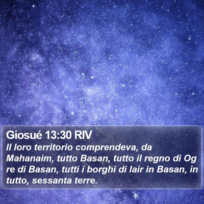 Giosué 13:30 RIV Bible Verse Image