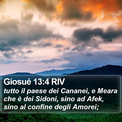 Giosué 13:4 RIV Bible Verse Image