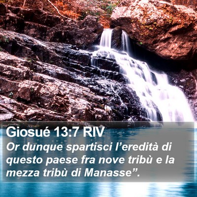 Giosué 13:7 RIV Bible Verse Image