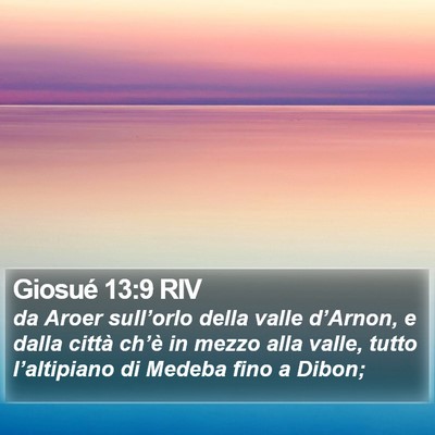 Giosué 13:9 RIV Bible Verse Image
