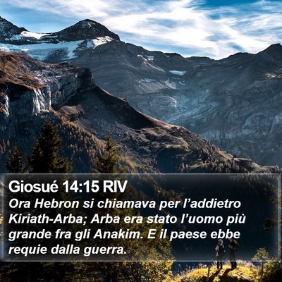 Giosué 14:15 RIV Bible Verse Image