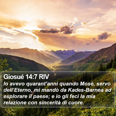 Giosué 14:7 RIV Bible Verse Image