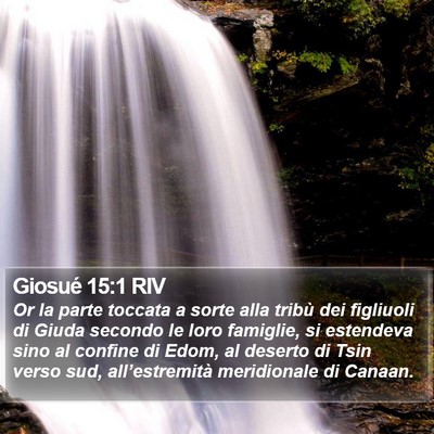 Giosué 15:1 RIV Bible Verse Image