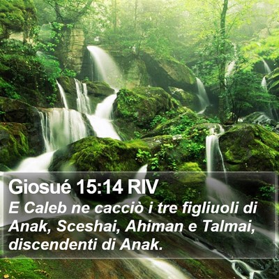 Giosué 15:14 RIV Bible Verse Image