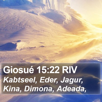 Giosué 15:22 RIV Bible Verse Image