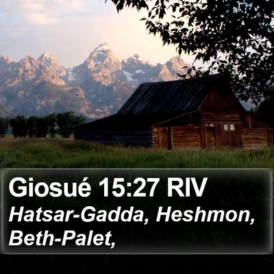 Giosué 15:27 RIV Bible Verse Image