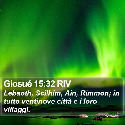 Giosué 15:32 RIV Bible Verse Image