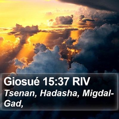 Giosué 15:37 RIV Bible Verse Image