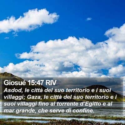 Giosué 15:47 RIV Bible Verse Image