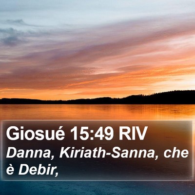 Giosué 15:49 RIV Bible Verse Image