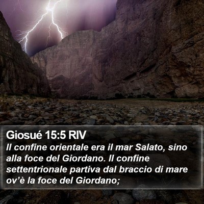 Giosué 15:5 RIV Bible Verse Image