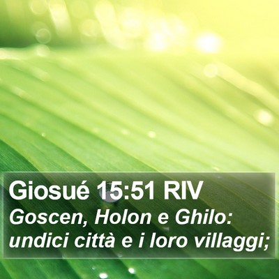 Giosué 15:51 RIV Bible Verse Image