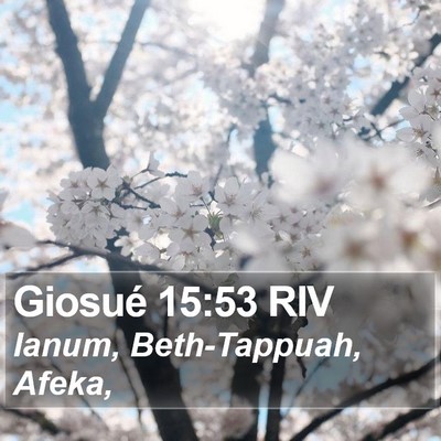 Giosué 15:53 RIV Bible Verse Image