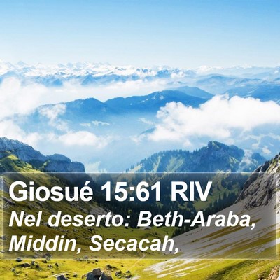 Giosué 15:61 RIV Bible Verse Image
