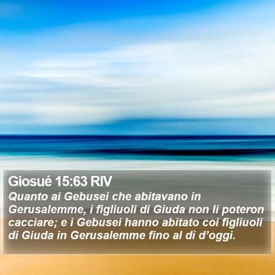 Giosué 15:63 RIV Bible Verse Image