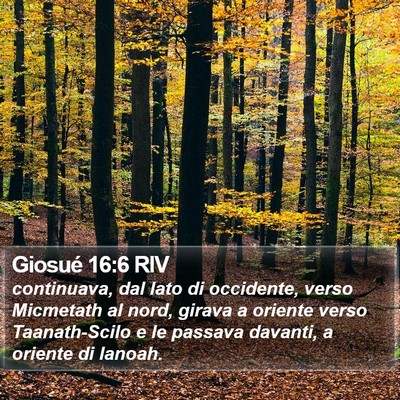 Giosué 16:6 RIV Bible Verse Image