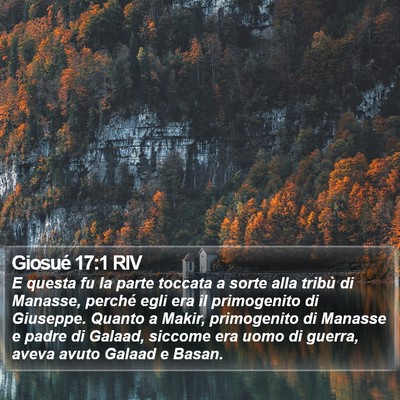 Giosué 17:1 RIV Bible Verse Image