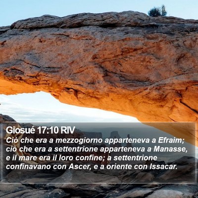 Giosué 17:10 RIV Bible Verse Image