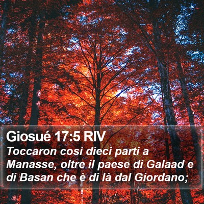 Giosué 17:5 RIV Bible Verse Image