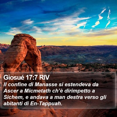 Giosué 17:7 RIV Bible Verse Image