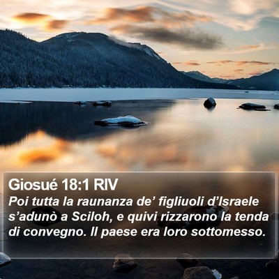 Giosué 18:1 RIV Bible Verse Image