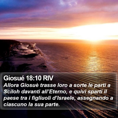 Giosué 18:10 RIV Bible Verse Image
