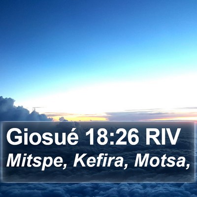 Giosué 18:26 RIV Bible Verse Image
