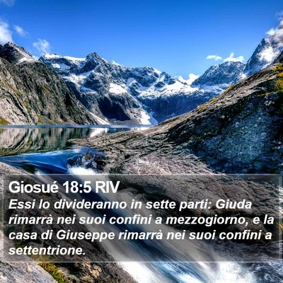 Giosué 18:5 RIV Bible Verse Image