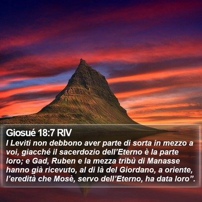 Giosué 18:7 RIV Bible Verse Image