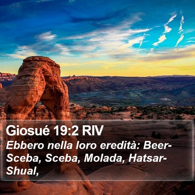 Giosué 19:2 RIV Bible Verse Image