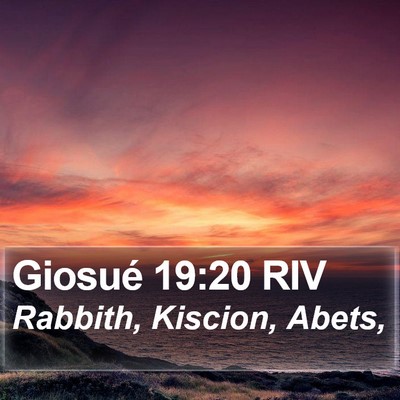 Giosué 19:20 RIV Bible Verse Image