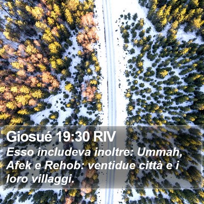 Giosué 19:30 RIV Bible Verse Image