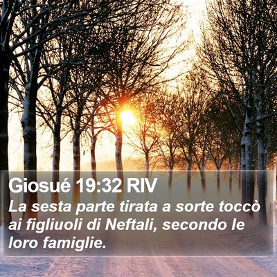 Giosué 19:32 RIV Bible Verse Image