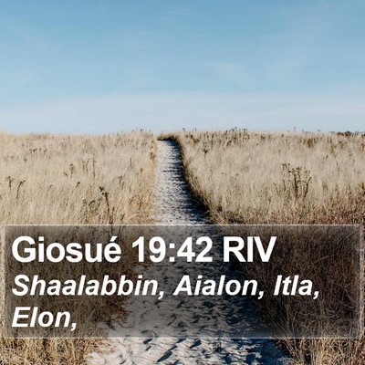 Giosué 19:42 RIV Bible Verse Image