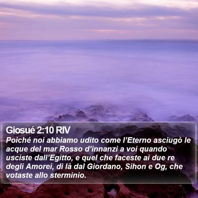 Giosué 2:10 RIV Bible Verse Image