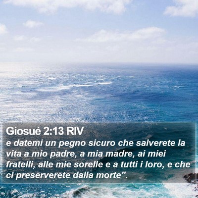 Giosué 2:13 RIV Bible Verse Image