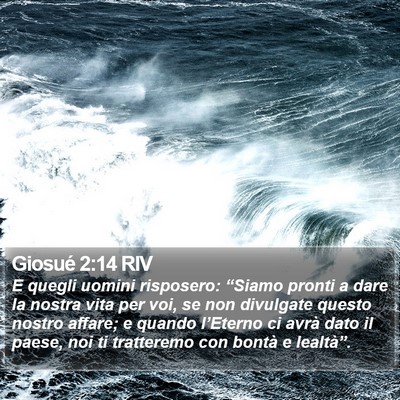 Giosué 2:14 RIV Bible Verse Image