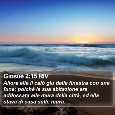 Giosué 2:15 RIV Bible Verse Image