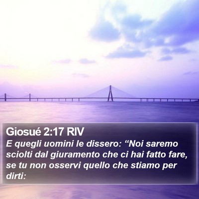 Giosué 2:17 RIV Bible Verse Image