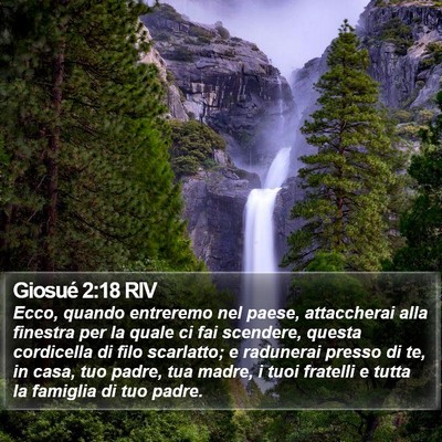 Giosué 2:18 RIV Bible Verse Image