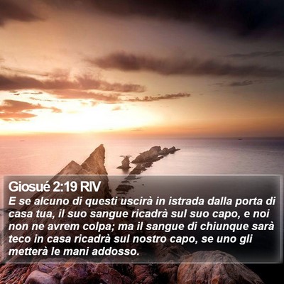 Giosué 2:19 RIV Bible Verse Image