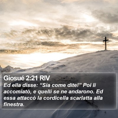 Giosué 2:21 RIV Bible Verse Image